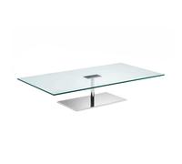 TONELLI table basse rectangulaire FARNIENTE (130 x 70 x h 40 cm - verre transparent)