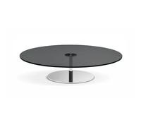 TONELLI table basse ronde FARNIENTE (Ø 110 x h 24,5 cm - Verre fumé)