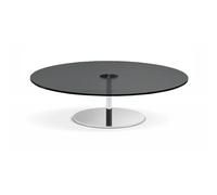TONELLI table basse ronde FARNIENTE (Ø 110 x h 40 cm - Verre fumé)