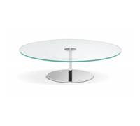 TONELLI table basse ronde FARNIENTE (Ø 90 x h 40 cm - Verre extra clair)