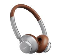 TONEMAC H9 Casque sans Fil Bluetooth 5.4 avec Microphone intégré, 80 Heures d'autonomie, Style Brillant, Mode de Jeu, Isolation du Bruit, Style rétro Rock, 36 mm de Profondeur, Marron