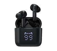 TONEMAC True Wireless Freedom Écouteurs Bluetooth 5.2, micro antibruit 4 ENC, basses profondes, lecture 36h, écran LED, étanchéité IP7