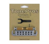 Tonepros AVT2 Wraparound Bridge for "P" Style Santana Guitar (Chrome)