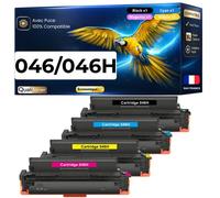 Toner 046H compatible pour Canon Noir et Couleurs Haute capacité avec puce 6300 5000 pages Pack 4