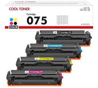 075 075H Cartouche de Toner Noir: 4-Pack Compatible Remplacement pour Canon 075 075H ImageCLASS MF662Cdw MF663Cdw MF665Cdw LBP646Cdw LBP647Cdw (Noir Cyan Jaune Magenta, 4-Pack)