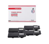 TONER 106R02232 106R2232 106R02232 106R2232 Noir + Cyan + Magenta + Jaune x 4 Compatible pour XEROX- Xerox Paser 6600 Series 6600 dn 6600 dnm 6600 n
