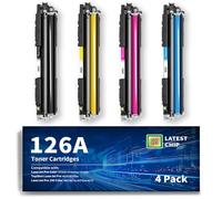 Toner 126A Compatible avec HP 126A CE310A CE311A CE312A CE313A pour HP LaserJet Pro 100 Color MFP M175 M175A M175nw M176N M177FW CP1025 M176 M177 M2755 M275nw CP1025nw (Noir Cyan Jaune Magenta)
