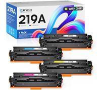 Toner 219A avec Puce Compatible pour HP 219A W2190A 219X Toner pour HP Color LaserJet Pro MFP 3302fdw 3302sdw 3302fdwg 3202dw 3202dn 3302sdwg 3302fdn 3302fdng (4-Pack, W2190A Noir Cyan Jaune Magenta)