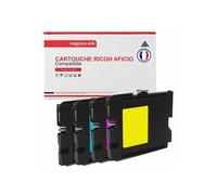 TONER 405765 405765 + 405766 + 405767 + 405768 Noir + Yellow + Magenta + Jaune x 4 Compatible pour RICOH AFICIO- Rico SG-K 3100 dn Rico Aficio SG-K