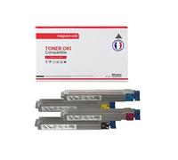 TONER 42918916 42918916 Noir + Cyan + Magenta + Jaune x 4 Compatible pour OKI- OKI C 9600 OKI C 9600 DN OKI C 9600 DN OKI C 9600 DTN OKI C 9600 N OKI