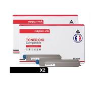 TONER 42918916 42918916 Noir x 2 Compatible pour OKI-NOPAN-INK OKI C 9600 OKI C 9600 DN OKI C 9600 DN OKI C 9600 DTN OKI C 9600 N OKI C 9600 XF OKI C
