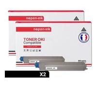 TONER 42918916 42918916 Noir x 2 Compatible pour OKI-NOPAN-INK OKI C 9600 OKI C 9600 DN OKI C 9600 DN OKI C 9600 DTN OKI C 9600 N OKI C 9600 XF OKI C 9600 XF PRO OKI C 9600 XF Pro Lite OKI C 9650 DN O