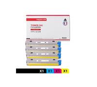 TONER 43487712 43487712 Noir + Cyan + Magenta + Jaune x 4 Compatible pour OKI- OKI C 8600 CDTN OKI C 8600 DN OKI C 8600 DTN OKI C 8600 N OKI C 8600
