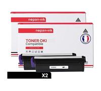 TONER 43979202 43979202 Noir x 2 Compatible pour OKI-NOPAN-INK OKI B420 OKI B430 OKI B430D OKI B430DN OKI B440 OKI B440DN MB460 OKI MB470 OKI MB480