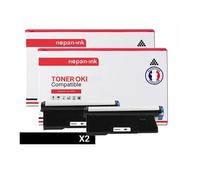 TONER 43979216 43979216 Noir x 2 Compatible pour OKI-NOPAN-INK OKI MB460 OKI MB470 OKI MB480 OKI MB460 OKI MB470 OKI MB480