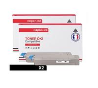 TONER 44059108 44059108 Noir x 2 Compatible pour OKI- OKI C 810 CDTN OKI C 810 DN OKI C 810 N OKI C 830 CDTN OKI C 830 DN OKI C 830 DTN OKI C 830 N
