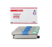 TONER 44469803 44469803 Noir + Cyan + Magenta + Jaune x 4 Compatible pour OKI- OKI C 310 DN OKI C 330 DN OKI C 331 DN OKI C 510 DN OKI C 511 DN OKI C