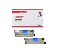 TONER 44469803 44469803 Noir x 2 Compatible pour OKI- OKI C 310 DN OKI C 330 DN OKI C 331 DN OKI C 510 DN OKI C 511 DN OKI C 530 DN OKI C 531 DN OKI