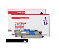 TONER 44469804 44469804 Noir x 2 Compatible pour OKI- OKI C 510 DN OKI 511 DN OKI 530 DN OKI 531 DN OKIMC 561 DN OKI 562 DN OKI 562 DNW