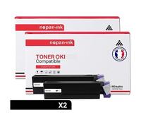 TONER 44574902 44574902 Noir x 2 Compatible pour OKI-NOPAN-INK OKI B431d OKI B431dn+ OKI B431dn OKI MB471w MFP OKI MB491 OKI MB491dn OKI MB491+LP MFP