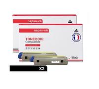 TONER 44844508 44844508 Noir x 2 Compatible pour OKI-NOPAN-INK OKI C 831 CDTN OKI C 831 DM OKI C 831 DN OKI C 831 N OKI C 831 Series OKI C 841 CDTN