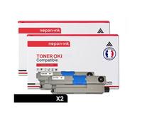TONER 44973536 44973536 Noir x2 + Cyan + Magenta + Jaune x 5 Compatible pour OKI- OKI C301 OKI C301dn OKI C321 OKI C321dn MC332dn OKI MC342dn OKI