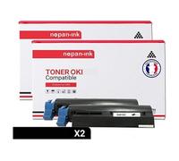 TONER 44992402 44992402 Noir x 2 Compatible pour OKI- OKI B401 OKI 401D OKI 401DN OKI MB441 OKI 441DN OKI MB451 OKI 451DN OKI 451DNW OKI 451W