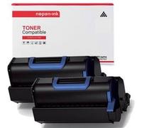 TONER 45488802 B721/B731/MB760/MB770 Noir x 2 Compatible pour OKI- B 721dn; B 731dn; B 731dnw; MB 760; MB 760dn; MB 760dn Fax; MB 770 plus; MB