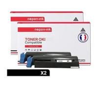TONER 45807106 45807106 Noir x 2 Compatible pour OKI- OKI B 412 DN OKI B 432 DN OKI B 512 DN OKI MB 472 dnw OKI MB 492 dn OKI MB 562 dnw