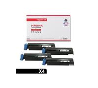 TONER 45807106 45807106 Noir x 4 Compatible pour OKI- OKI B 412 DN OKI B 432 DN OKI B 512 DN OKI MB 472 dnw OKI MB 492 dn OKI MB 562 dnw