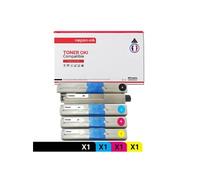 TONER 46508712 46508712 Noir + Cyan + Magenta + Jaune x 4 Compatible pour OKI- OKI C 332 DN OKI C 332 DNw OKI MC 363 DN OKI MC 363 DNW OKI MC 363 N