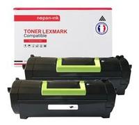 TONER 50F2X00 50F2X00 Noir x 2 Compatible pour LEXMARK-NOPAN-INK Lexmark MS410D MS410dn MS415Dn MS510Dn MS610De MS610dn MS610Dte MS610Dtn Noir G
