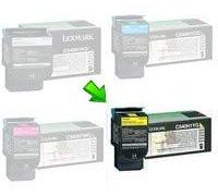 Toner 540H Jaune Compatible pour Lexmark C540 N, 543 dn, 544 N, 544 DN, 544 DTN C540H1YG 2000 Pages