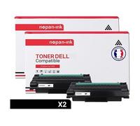 TONER 593-10329 593-10329 Noir x 2 Compatible pour DELL- Dell 2335dn 2355dn