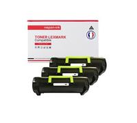 TONER 602XE 602XE Noir x 3 Compatible pour LEXMARK- Lexmark MX510de MX511Series MX511de MX511de MX511dte MX610de MX611 Series MX611de MX611de