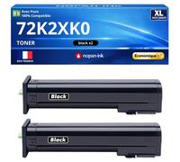 Toner 72K2XK0 compatible pour Lexmark Noir Haute capacité avec puce 33000 pages Pack 2