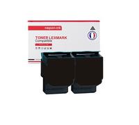 TONER 80C2SK0 80C2SK0 Noir x 2 Compatible pour LEXMARK- Lexmark CX310dn CX310 CX510 CX510de CX510de CX510dte CX410 CX410de CX410dte CX410e