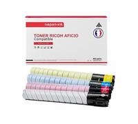 TONER 841918 841925 + 841928 + 841927 + 841926 Noir + Yellow + Magenta + Jaune x 4 Compatible pour RICOH AFICIO- Rico Aficio MP C 2003 SP Rico Aficio