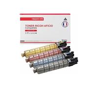 TONER 884930 884930 + 884933 + 884932 + 884931 Noir + Yellow + Magenta + Jaune x 4 Compatible pour RICOH AFICIO- Rico Aficio MP C 3500 Rico Aficio MP