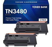 Toner Bank TN3480 Cartouche de Toner Compatible pour Brother TN-3480 TN3480 TN 3480 HL-L5100DN MFC-L5750DW HL-L5200DW MFC-L5700DW HL-L6400DW HL-L5000D DCP-L5500DN TN-3430 TN3430 TN 3430 Noir, 2-Pack