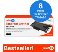 Toner Brother TN3480 Noir 8 pièces
