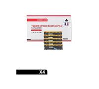 TONER C13S050166 C13S050166 Noir x 4 Compatible pour EPSON- Epson EPL 6200 Epson 6200 DTN Epson 6200 N