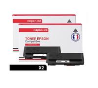 TONER C13S050582 C13S050582 Noir x 2 Compatible pour EPSON- Epson Aculaser M 2400 D Epson Aculaser M 2400 DN Epson Aculaser M 2400 DT Epson Aculaser