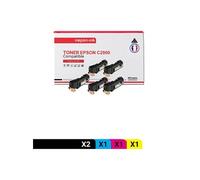 TONER C13S050630 C13S050630 Noir x2 + Cyan + Magenta + Jaune x 5 Compatible pour EPSON- Epson Aculaser C 2900 DN C 2900 N C 2900 Series CX 29 DNF CX