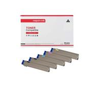 TONER C9655 43837132 43837131 43837130 43837129 Multi-couleurs x 5 Compatible pour OKI- C 9655, C 9655DN, C 9655HDN, C 9655HDTN, C 9655N