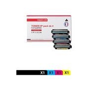 TONER CE250X 504X + CE251A 504A + CE253A 504A + CE252A 504A CE250X 504X + CE251A 504A + CE253A Noir + Cyan + Magenta + Jaune x 4 Compatible pour HP-