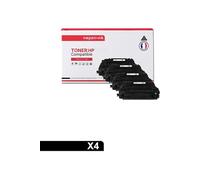 TONER CE255A 55A CE255A 55A Noir x 4 Compatible pour HP- P LaserJet Enterprise 500 MFP M525dn P LaserJet Enterprise 500 MFP M525f P LaserJet