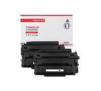 TONER CE255X 55X CE255X 55X Noir x 2 Compatible pour HP- P LaserJet Enterprise P3015d P LaserJet Enterprise P3015dn P LaserJet Enterprise P3015x P