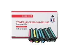TONER CE260X 649X (x2) + CE261A 648A + CE263A 648A + CE262A 648A CE260X 649X (x2) + CE261A 648A + CE Noir x2 + Cyan + Magenta + Jaune x 5 Compatible