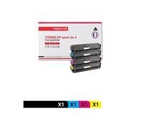 TONER CE270A 650A + CE271A 650A + CE273A 650A + CE272A 650A CE270A 650A + CE271A 650A + CE273A Noir + Cyan + Magenta + Jaune x 4 Compatible pour HP-
